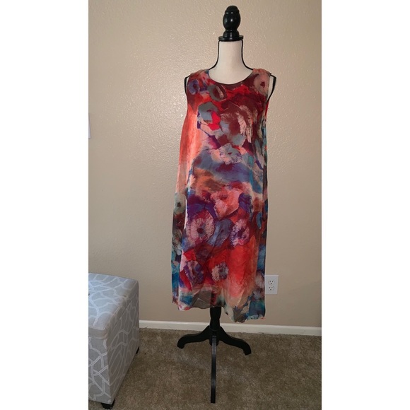 Multi colored chiffon flowing dress by CARDLCQ - Picture 2 of 5